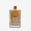 Glampton Vanilla Sun Musk Shimmering Body Oil bottle with a dropper cap shown on a light grey background.